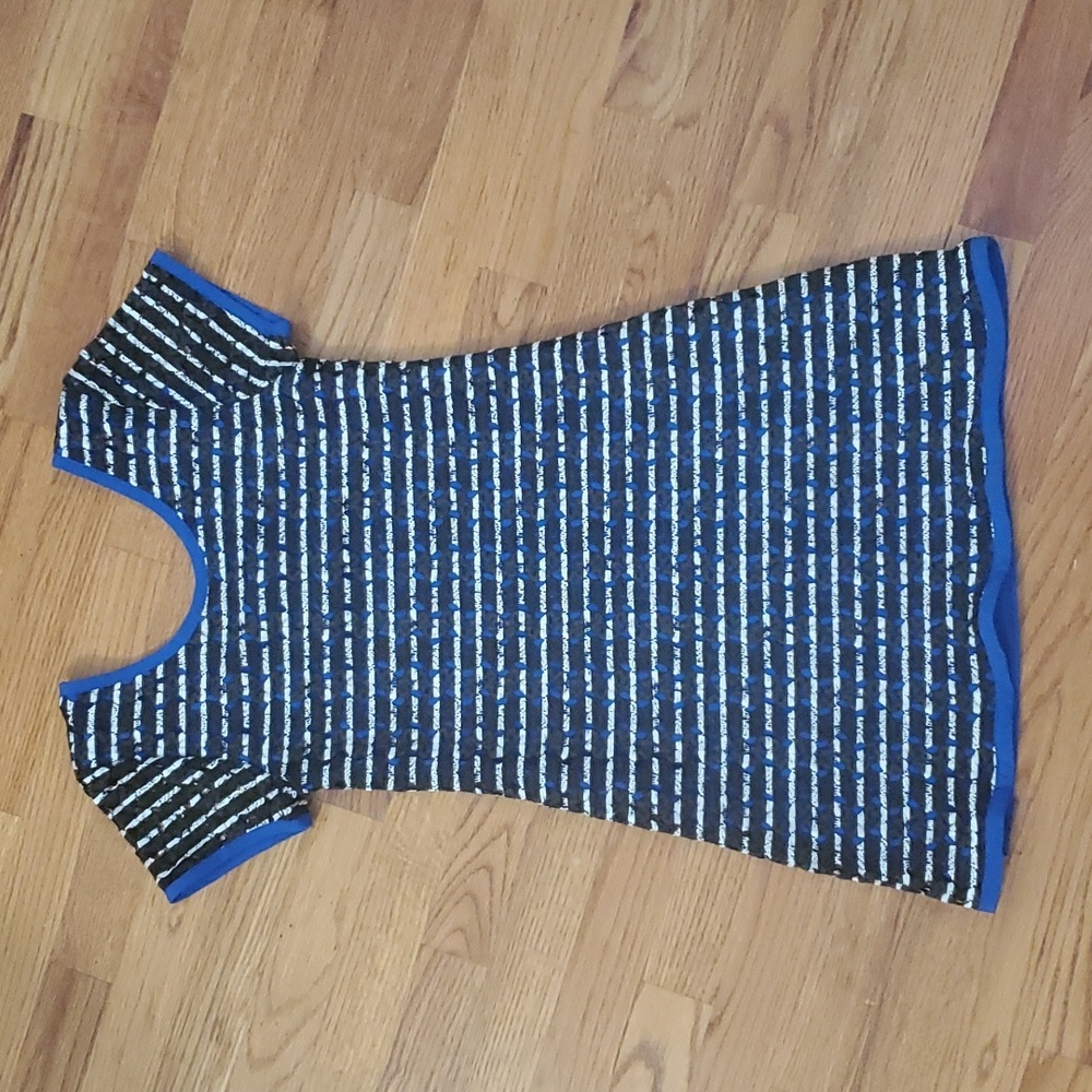 Saly Miller couture girls lace dress blue/ black/white size girls  L (12)